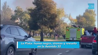 La Plata: humo negro, sirenas y revuelo en la Av. 32