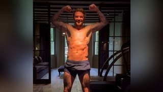 David Beckham shows off ripped physique in 49th birthday workout filmed by Victoria