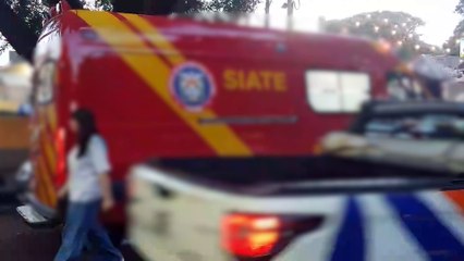 Adolescente é socorrido após esmagar a mão em cilindro no Centro