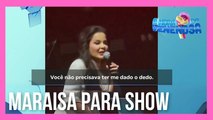 Maraisa paralisa show e dá bronca em homem depois de gesto obsceno