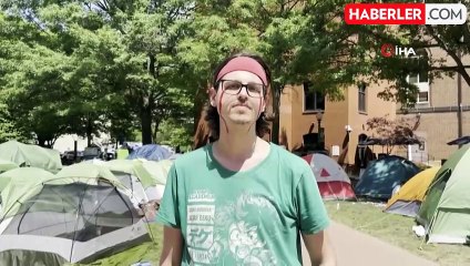 ABD'deki George Washington Üniversitesi'nde Filistin'e destek protestoları 8. gününde