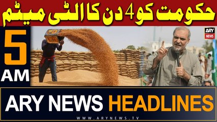 ARY News 5 AM Headlines 3rd May 2024 | JI gives four days to review ‘anti-farmer stance