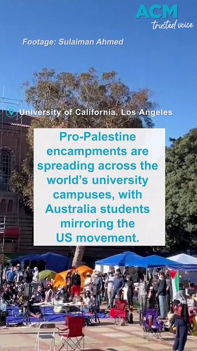Pro-Palestine encampments set up across Australian university campuses