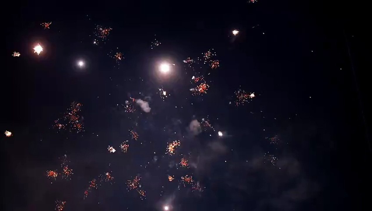 Firecracker in the night sky