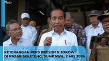 Jokowi Cek Harga Sembako di Pasar Sumbawa NTB