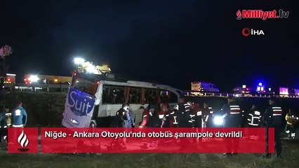 Aksaray'da yolcu otobüsü kaza geçirdi! 2 kişi öldü 40 kişi de yaralı