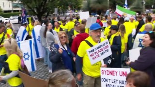 Encampments have sprung up at university campuses in Sydney protesting over Israel-Gaza conflict
