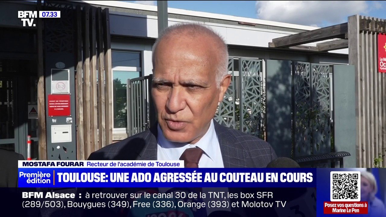 "Elle est légèrement blessée": le recteur de l'académie de Toulouse évoque l'agression au couteau d'une lycéenne