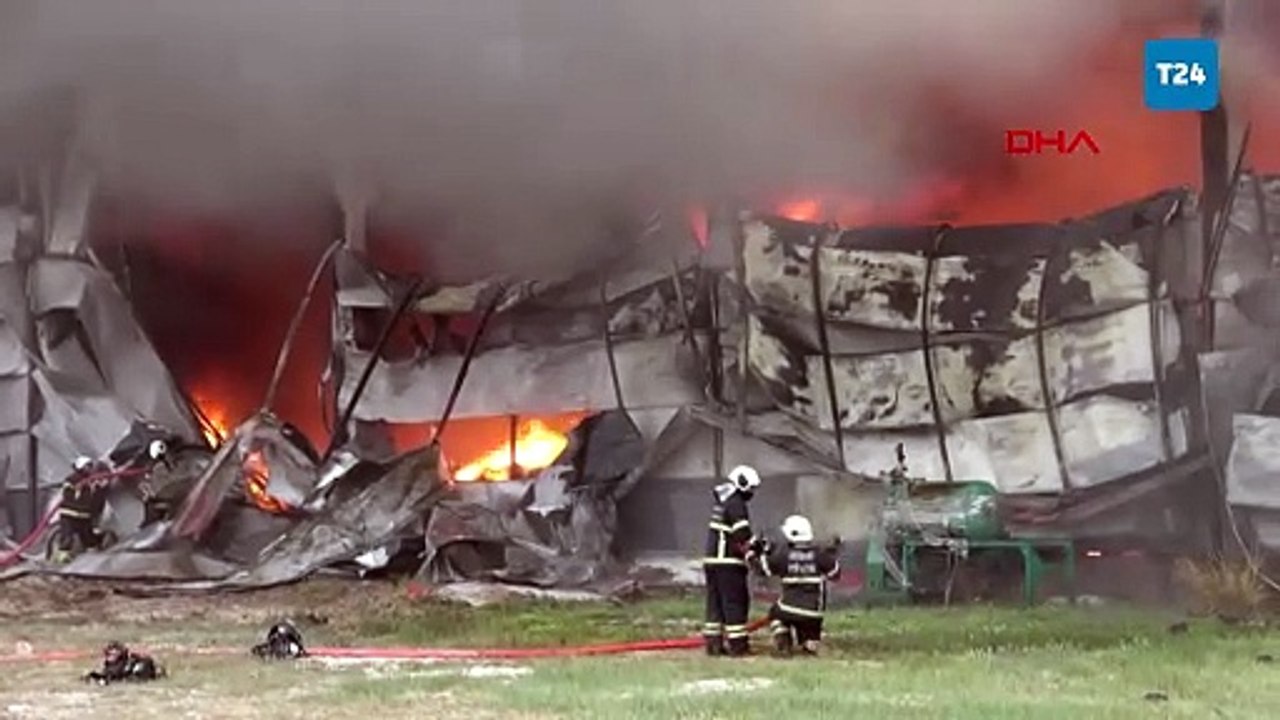 Aksaray'da atık yağ geri dönüşüm fabrikasında yangın