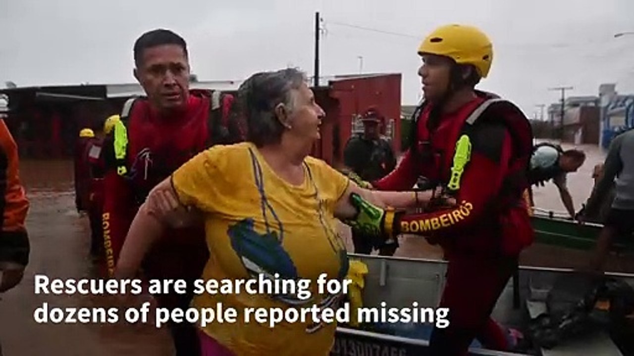 Rescue efforts underway as dozens killed in Brazil floods