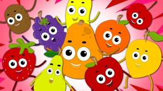 Ten Little Fruits Jumping On The Bed | Fruits Song | Learn Fruits | Nursery Rhymes | Kids Song