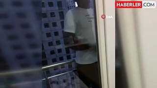 Polisten kaçarken ölümle dans: Rezidansın 18. katından alt kattaki balkonlara atlayarak böyle kaçtı