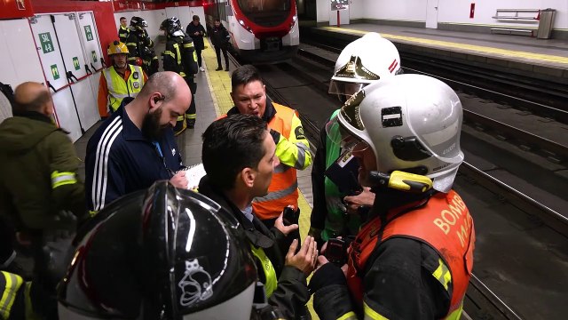 Renfe efectúa un simulacro en Recoletos para implantar su Plan de Autoprotección