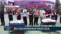 Bea Cukai Musnahkan 9 Juta Lebih Rokok Ilegal