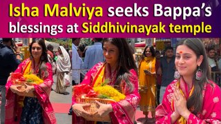 Isha Malviya reached Siddhivinayak Temple, took blessings of Bappa
