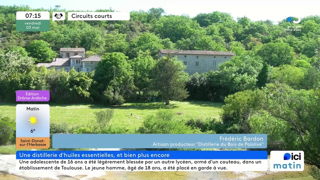 À Banne, La Distillerie du Bois de Païolive , huiles essentielles, alcools, cosmétiques, eaux florales...BIO