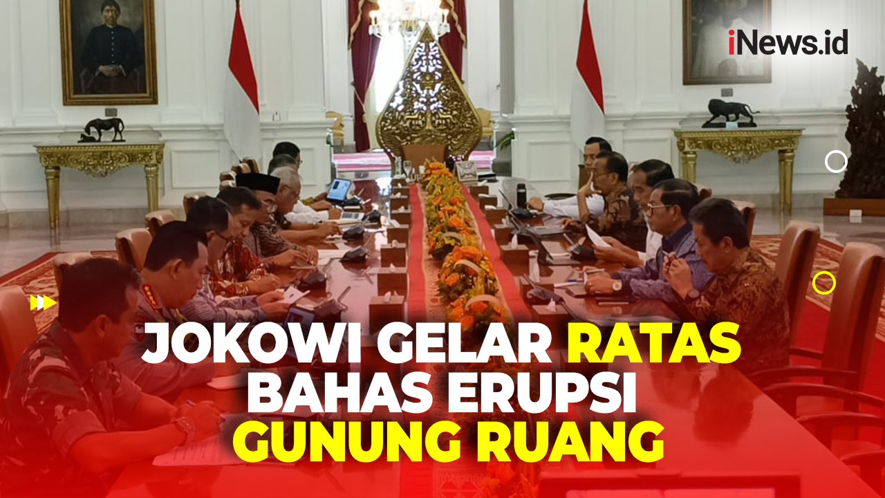 Gelar Ratas Erupsi Gunung Ruang, Jokowi Minta AHY Pastikan Lokasi Relokasi Pengungsi