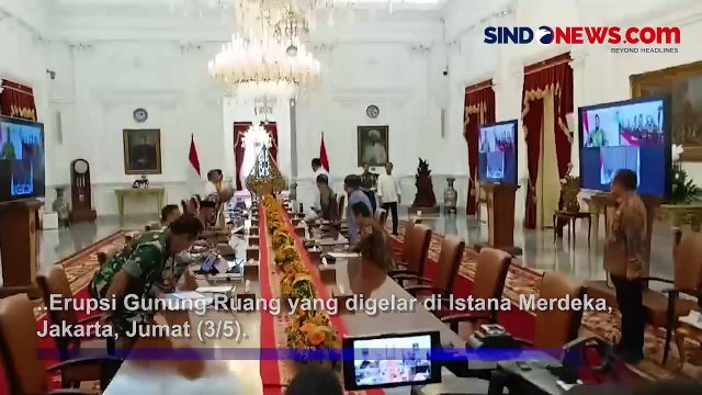 Gelar Ratas, Jokowi Minta AHY Pastikan Lokasi Relokasi Pengungsi Erupsi Gunung Ruang