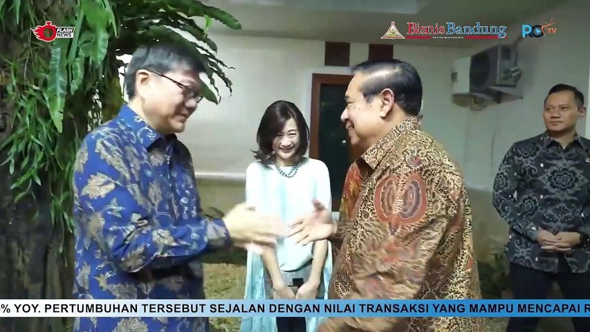 Agus Yudhoyono dan SBY menerima kunjungan Menlu Singapura