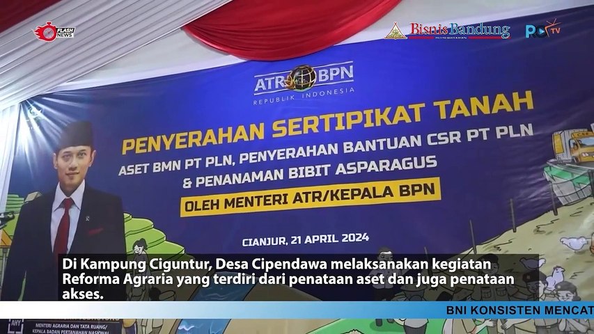 Penyerahan Sertipikat Aset BMN PT. PLN & Penanaman Bibit Tanaman Asparagus