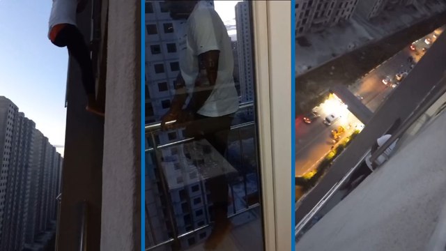 Esenyurt'ta ilginç olay; Polisten kaçmak için balkondan balkona atladı