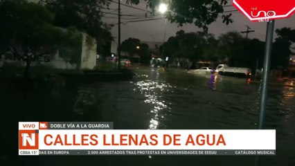Calles anegadas tras lluvias