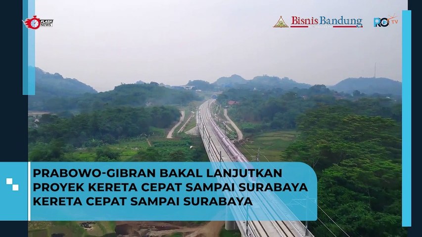 Prabowo Gibran Lanjutkan Kereta Api Cepat Jakarta Surabaya