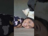 Cat Bites Man's Face During Video Shoot