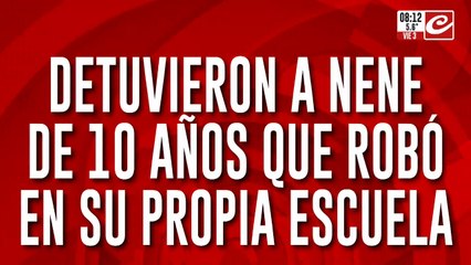 Detuvieron a nene de 10 años que robó en su propia escuela: hermanos y padres, cómplices