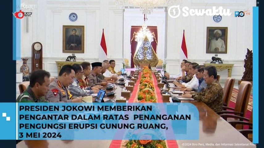 Dalam Rapat Terbatas, Presiden Jokowi Instruksikan Penanganan untuk Para Pengungsi Gunung Raung
