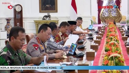 Presiden Jokowi Memberikan Pengantar dalam Ratas Penanganan Pengungsi Erupsi Gunung Ruang