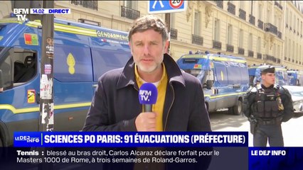 91 personnes évacuées de l'école de Sciences Po Paris, selon la préfecture