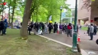 Police Charge At and Arrest Student Protesters at Portland University