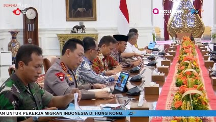 Presiden Jokowi Memberikan Pengantar dalam Ratas Penanganan Pengungsi Erupsi Gunung Ruang