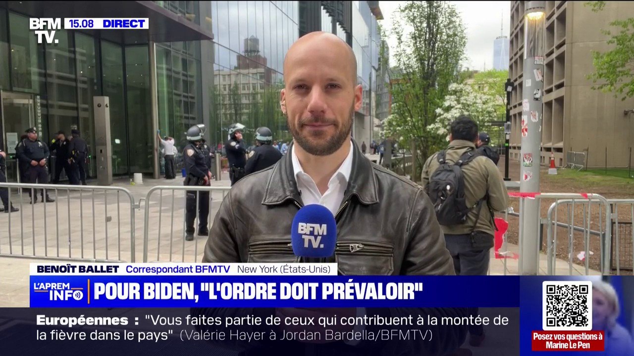 Pour Joe Biden, "l'ordre doit prévaloir" après les récentes manifestations pro-Palestine dans plusieurs universités américaines