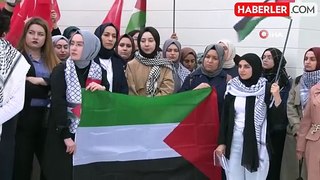 Gazi Üniversitesi'nde Filistin eylemi