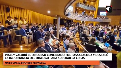 Vialey valoró el discurso conciliador de Passalacqua y destacó la importancia del diálogo para superar la crisis