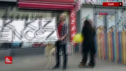 İzmir'de lösemi tedavisi gören Nehir'e hastane odasında sürpriz evlilik teklifi