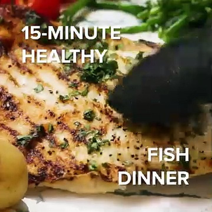 Healthy speedy fish dinner