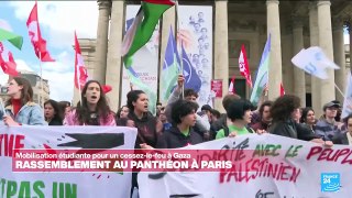 Mobilisation étudiante au Panthéon à Paris : 