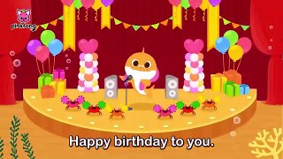Happy Birthday Song -Retro Version- Happy Birthday- Grandpa Shark- Pinkfong Song for Kids