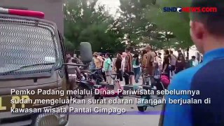 Ricuh Penertiban PKL di Kawasan Wisata Pantai Cimpago Kota Padang
