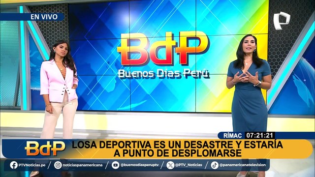 Rímac: denuncian que losa deportiva estaría a punto de desplomarse en entrada de cerro San Cristóbal