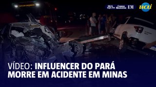 Vídeo: influencer do Pará morre em acidente em Minas