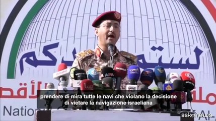 Houthi: prenderemo di mira tutte le navi dirette in Israele
