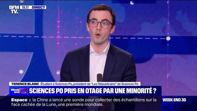 Mobilisations propalestiniennes à Sciences Po: Un symbole extrêmement grave à l'adresse de ceux qui veulent débattre , pour Terence Blanc (président des Républicains de Sciences Po)