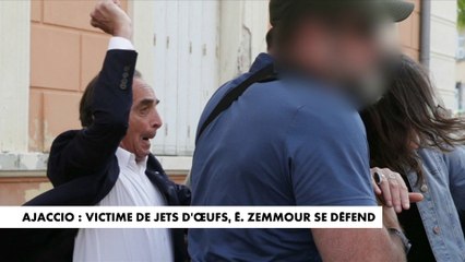 Ajaccio : victime de jets d’œufs, Éric Zemmour se défend