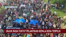 Aksi Unjuk Rasa Tuntut Pelantikan Kepala Desa Terpilih di Kantor Bupati Konawe Selatan