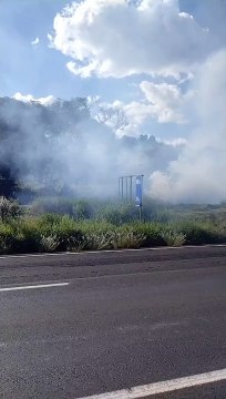 Fumaça invade pista na BR-376 em Apucarana; veja o vídeo