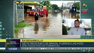 Aumenta a 57 la cifra de muertos en Brasil tras tormentas e inundaciones